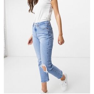 Levi’s Premium Wedgie Button Fly Classic Button Fly Straight Leg Jeans, 27